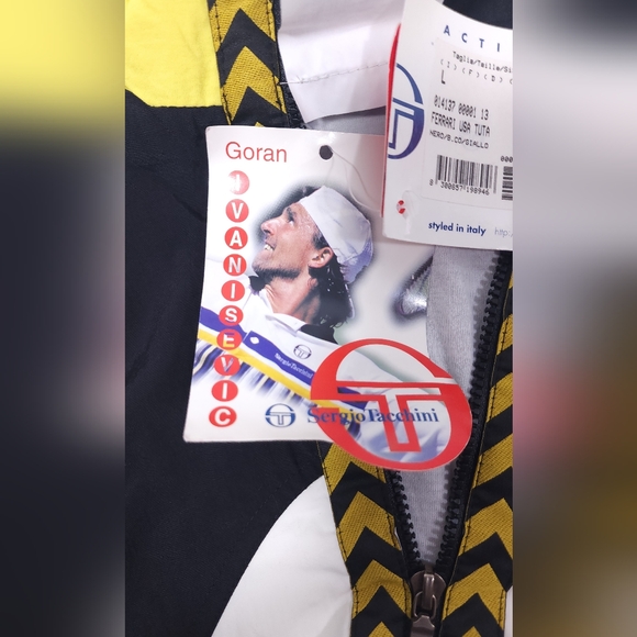 VTG NWT Sergio Tacchini Goran Ivanisevic Track / Warm-Up Suit Men's Large Black - Picture 14 of 16